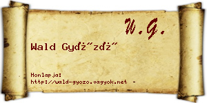 Wald Győző névjegykártya